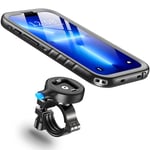 Cozycase Support pour iPhone 13 Pro Velo Moto Etanche Anti Vibration- Rotatif Metal Suport Telephone Vélo Route/VTT/Scooter/Trotinette/Guidon/Bicyclette Sportive avec Écran Tactile Pluie Bike Holder