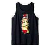 Cute Kawaii SUP Stand Up Paddling Christmas Hat Xmas Tank Top