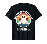 Vintage Ghost The World Needs More Boxing Retro Boxing Lover T-Shirt