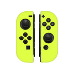 06 Fluoresoiva Keltainen Vasen Oikea Pehmeä Silikoni Kumi Grip Gel Guard L R Controller Gamepad Sleeve Kotelon kansi Nintendo Switch Joy-Con Joycon NS