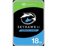 Seagate SkyHawk AI ST18000VE002 - Disque dur - 18 To - interne - 3.5" - SATA 6Gb/s - mémoire tampon : 256 Mo - avec 3 ans de Seagate Rescue Data Recovery