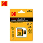 32 GO Kodak-Carte Micro SD, Classe 10, U3, 4K, Haute Vitesse, Mémoire Flash, TF, Mecard C10 ""Nipseyteko