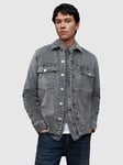 AllSaints Harrier Long Sleeve Overshirt, Dull Blue