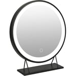 Miroir 40x40, miroir de maquillage éclairé par led, lumière blanche - miroir de salle de bain portable cool - Aqrau