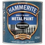 HAMMERITE Direct To Rust Metal Paint - Hammered Black - 2.5 Litre - 5084795