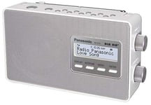 Panasonic RF-D10EG-W Digital Radio (DAB+/FM Tuner, Mains and Battery Operated) White