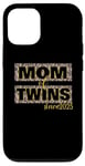 Coque pour iPhone 12/12 Pro Idée cadeau maman jumeaux 2025 naissance maman jumelle