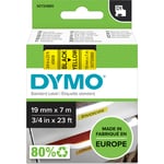 5 st DYMO® Standard D1-tejp, 19 mm, svart på gult