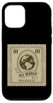 Coque pour iPhone 12/12 Pro Collectionneurs de timbres amusants Philatélie All World pour homme