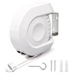 Retractable Clothesline Clothesline Indoor and Outdoor Laundry Line White9817