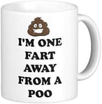 Acen Je suis Un Fart Away à partir d'une Poo Mug en céramique, Blanc, 311,8 Gram