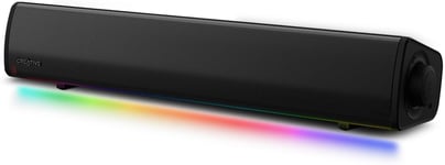 Compact Gaming Soundbar RGB, SuperWide Tech, USB Powered, Bluetooth 5.4, PC/Mac