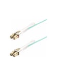 8m (26ft) LC to LC (UPC) OM4 Multimode Fiber Optic Cable w/Push Pull Tabs 50/125µm 100G Networks Bend Insensitive Low Insertion Loss - LSZH Fiber Patch Cord (450FBLCLC8PP) - patch cable - 8 m - aqua