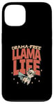 Coque pour iPhone 13 Drama Free Llama Life Present T-shirt humoristique