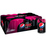 Pepsi Max Cherry No Sugar Sparkling Soft Drink Taste Cans Seal Pack 24 x 330ml