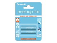 Panasonic Eneloop Lite Bk-4Lcce - Batteri 2 X Aaa - Nimh - (Oppladbart) - 550 Mah