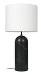 Gravity Floor Lamp XL Low - Black Marble/White Shade