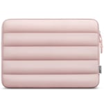 TECOOL Puffy Housse 14 Pouces Ordinateur Portable pour 14" Lenovo Ideapad Thinkpad HP Pavilion/Elitebook Dell Acer Chromebook 14, Macbook Air 15 M3 M2 2024 2023 Étanche Pochette PC Sacoche,Rose