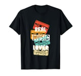 Real Music Lover Retro Cassette Tapes T-Shirt