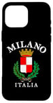 Coque pour iPhone 16 Pro Max Drapeau Milan Vintage Italie Souvenir Italie Milano Empire romain