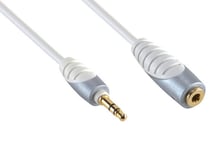 Premium 1m 3.5mm Jack Headphone Extension Cable - 24k Gold, Screened