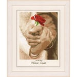 VERVACO Point De Croix Compté Kit Tableau Complet Set ROSE DE MARIAGE De Broderie Loisir Créatif Maison Decoration Cadeau DIY ca. 21 x 28 cm Counted Cross Stitch Embroidery