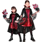 WIDMANN MILANO PARTY FASHION - Costume enfant vampire, robe et collier, gothique, suceur de sang, comtesse ténébreuse