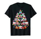 Ambulance Christmas Tree Funny X-mas Light Santa Ambulance T-Shirt