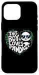 iPhone 16 Pro Max This Boy Loves Pandas Cute Panda Bear Valentines Day Case