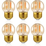 G40 LED Retro Edison Filament Ljuskälla Mini Globe 1W (E27, 6 p