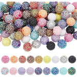 85 st 20mm Rhinestone Pärlor Runda Pärlor Discokula Pärlor Glittrande Diamant Pärlor Stora Bubbelgum Pärlor