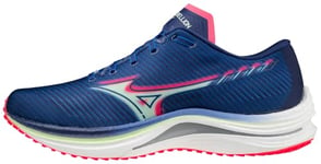 Mizuno Wave Rebellion pour Hommes, Blue Paradise Pink, 44 EU