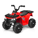 6V Electric Ride on Car Battery Powered Quad Bike ATV Vehicle Toy W/ Headlight