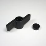 Ajile - Bouton Écrou Papillon de Blocage, Réglage à Ailettes – Tête en Polyamide noir de Diamètre 50 mm à assembler avec une vis ou un écrou M6 (non