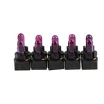 10 st T5 T6.5 LED-lampor W1.2W Bil interiörbelysning instrumentbräda Lila Purple