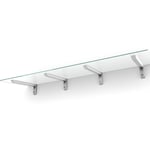 designtak entrétak easy collection bold small console white - clear glass