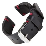 Bofink® Handmade Leather Strap for Michael Kors Sofie - Black/Red
