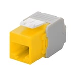 Goobay 90691 Keystone Module, RJ45, CAT 6a, UTP, Yellow