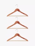 John Lewis Clothes Hangers (FSC Cedar), Pack of 3, Natural