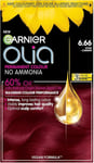 Garnier Olia Permanent Hair Dye, Up to 100% 1 count (Pack of 1), Vivid Garnet 