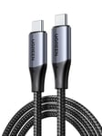 UGREEN USB C to USB C Cable 240W USB 3.1 Gen 2 10Gbps 4K@60Hz Display USB C Charger Cable Compatible with iPhone 16/15 Pro Max, Galaxy S24 Ultra, iPad Pro/Air, MacBook Pro M3, USB-C Monitor, 1M