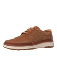 ClarksNature 5 Lo Leather Shoes - Dark Tan