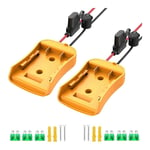 2 Paquets D'Adaptateur pour 20 V, Kit de Convertisseur Batterie avec Fusible, Interrupteur et Bornes