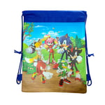 Sonic Drawstring Bag 37x25cm Non-Woven Fabric Kids Party Decoration