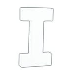 Décopatch AC738C - Un support en papier blanc mâché 1,5x10,5x12 cm, Petite lettre I