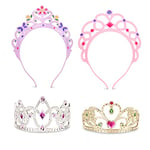 Melissa & Doug Kids Princess Tiara 4 piece set | Costume Role Play Toys | Fancy Dress for Kids & Toddlers | Kids Dressing Up for Girls or Boys | Pretend Play Gifts Kids Age 3-6