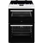 AEG CCX6540ACW 116L Built-in Double Oven with 4 Ceramic Hobs - White