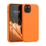 kwmobile Housse Compatible avec Apple iPhone 13 Coque - Housse de téléphone Protection Souple en TPU Silicone - Orange fruitée