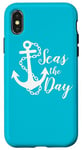 iPhone X/XS Seas The Day Nautical Anchor Cruise Vacation Case