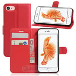 Iphone Se (3Nd Gen)      Pu Wallet Case    [Red]